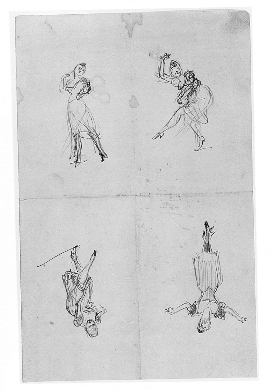 figure femminili (disegno) di Saltini Pietro (terzo quarto sec. XIX)