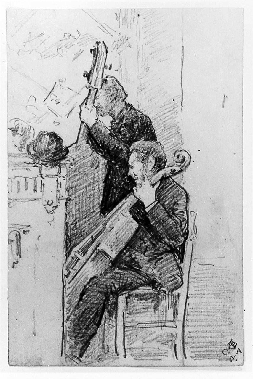 figure maschili (disegno) di Zonaro Fausto (sec. XX)