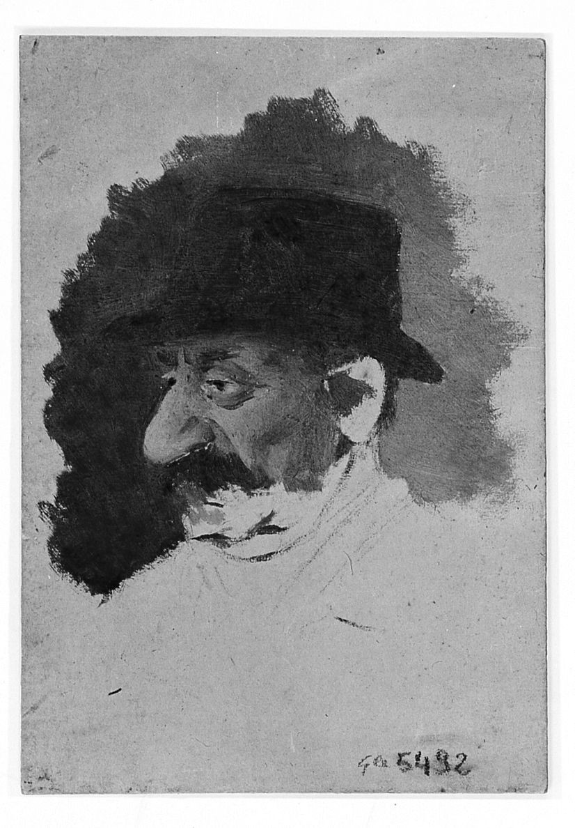 ritratto d'uomo (disegno) di Saltini Pietro (terzo quarto sec. XIX)