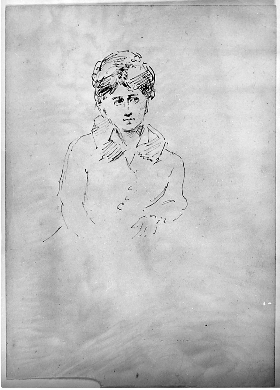 ritratto di donna (disegno) di Ancillotti Torello (ultimo quarto sec. XIX)