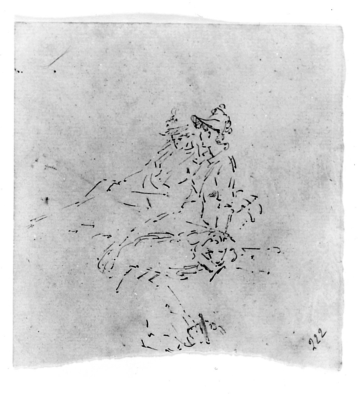 Colloquio, figure femminili a colloquio (disegno) di Ancillotti Torello (ultimo quarto sec. XIX)