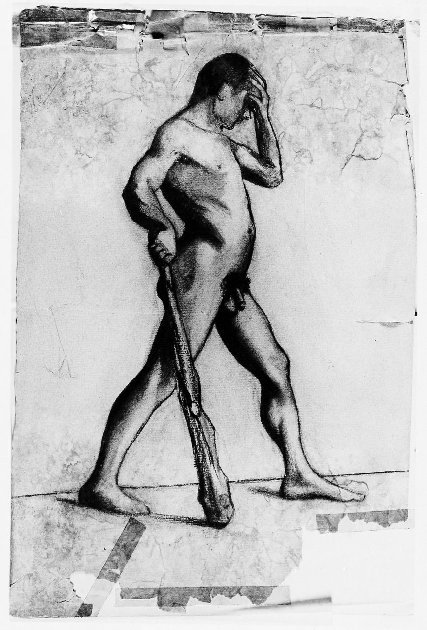 figura maschile (disegno) di Ancillotti Torello (sec. XIX)