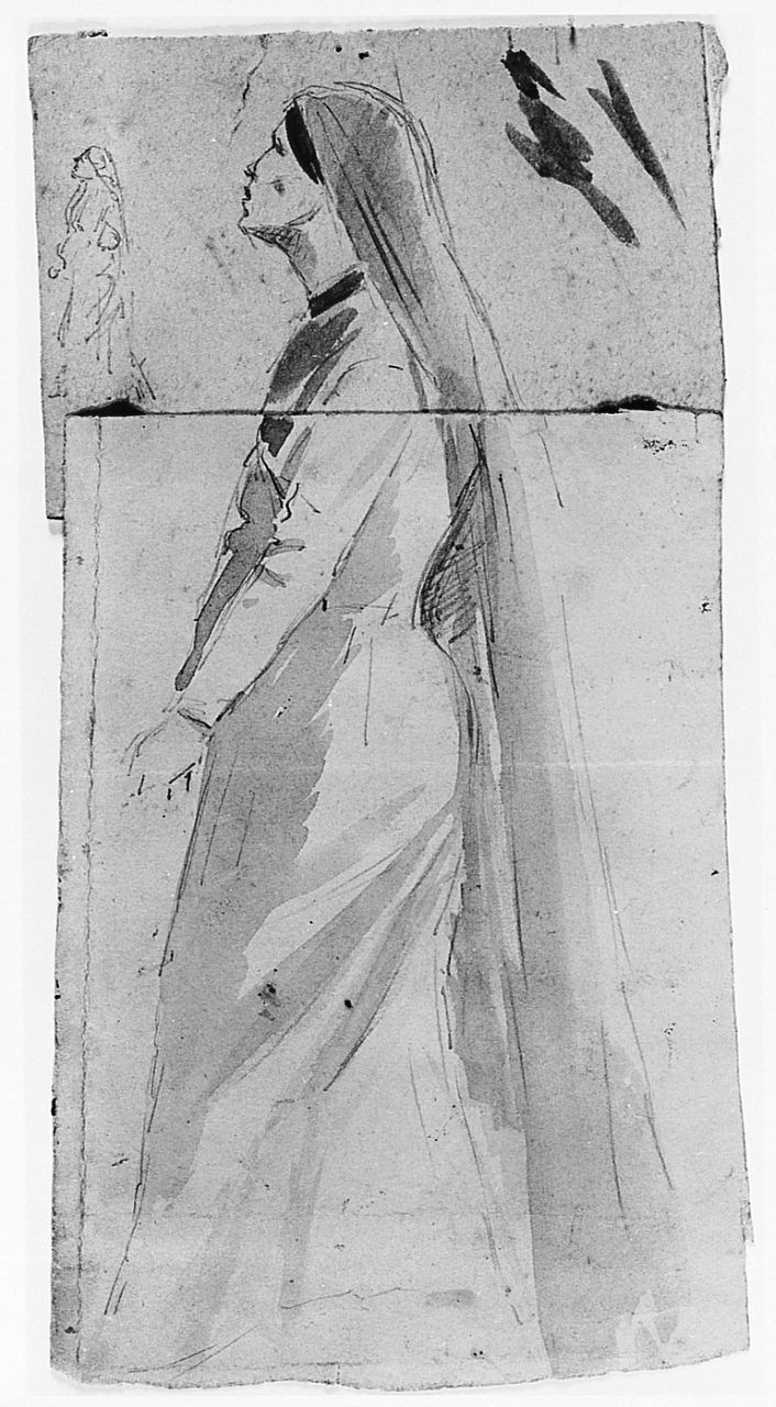 figura femminile (disegno) di Ancillotti Torello (sec. XIX)