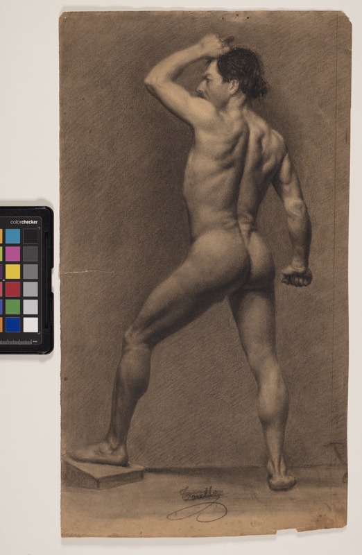 figura maschile (disegno) di Ancillotti Torello (sec. XIX)