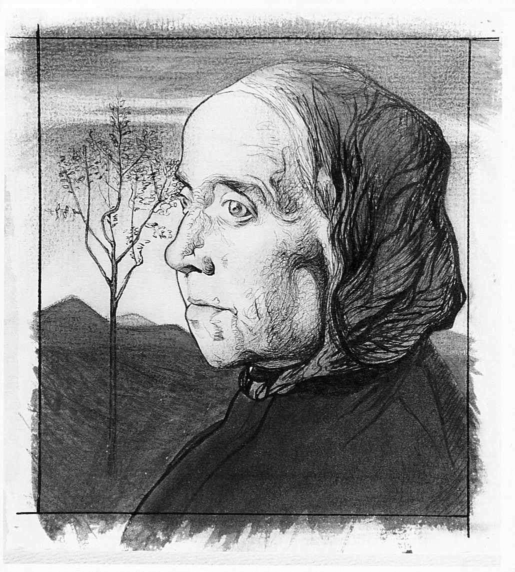 ritratto di donna (disegno) di Ancillotti Goretti Beatrice (sec. XX)