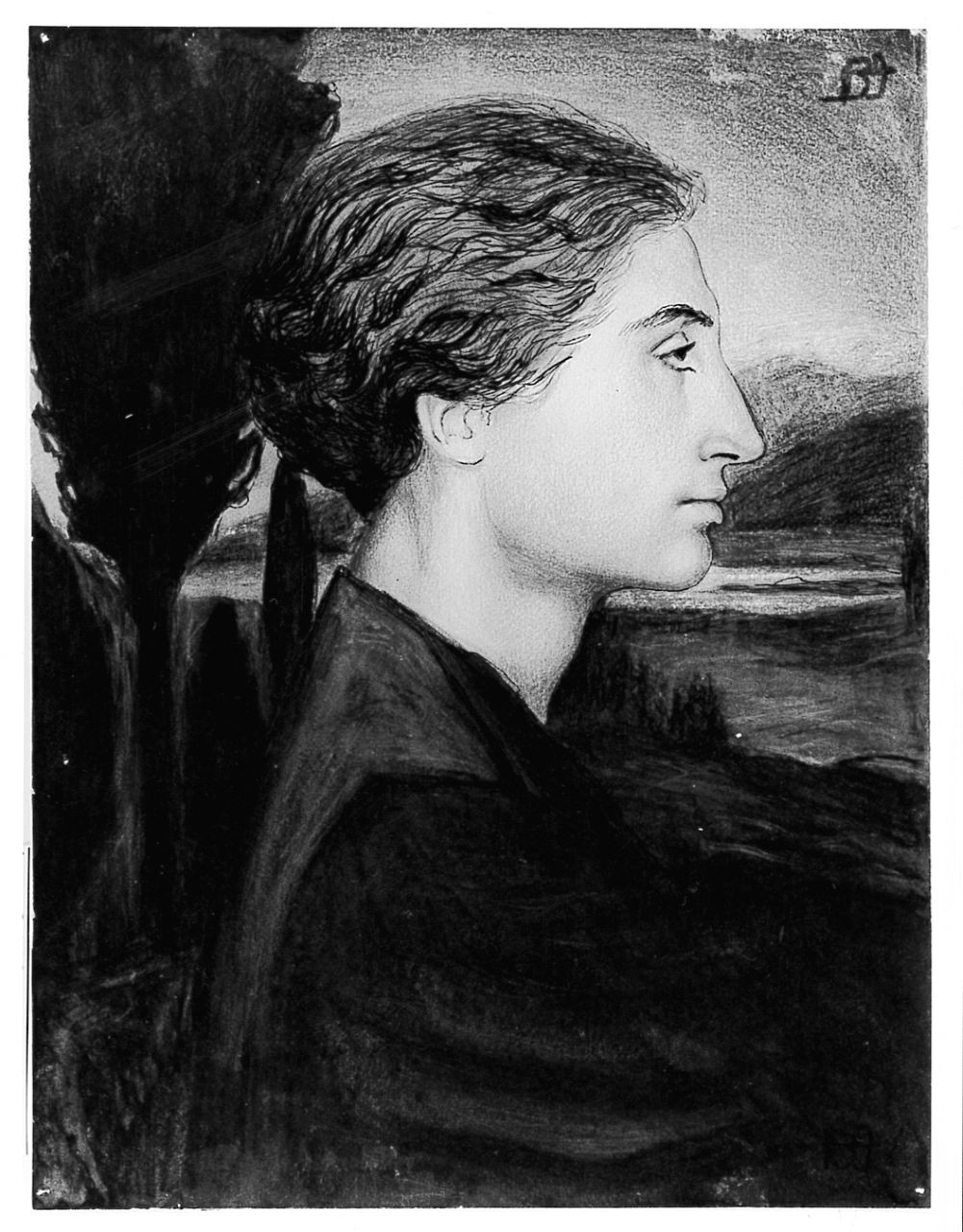 Umanesimo II, ritratto d'uomo (disegno) di Ancillotti Goretti Beatrice (sec. XX)