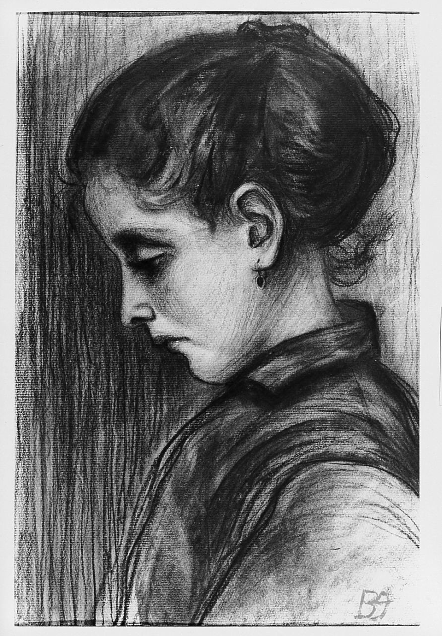 ritratto di Miss Chittenden (r.), ritratto di bambina (v.) (disegno) di Ancillotti Goretti Beatrice (sec. XIX)