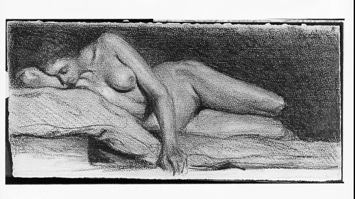 figura femminile nuda (disegno) di Ancillotti Goretti Beatrice (sec. XX)