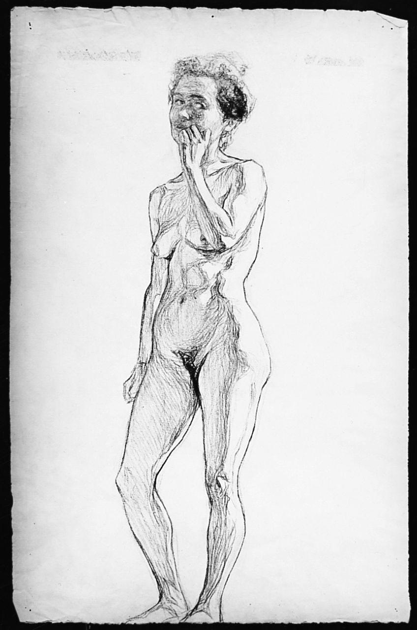 figura femminile nuda (disegno) di Ancillotti Goretti Beatrice (sec. XX)