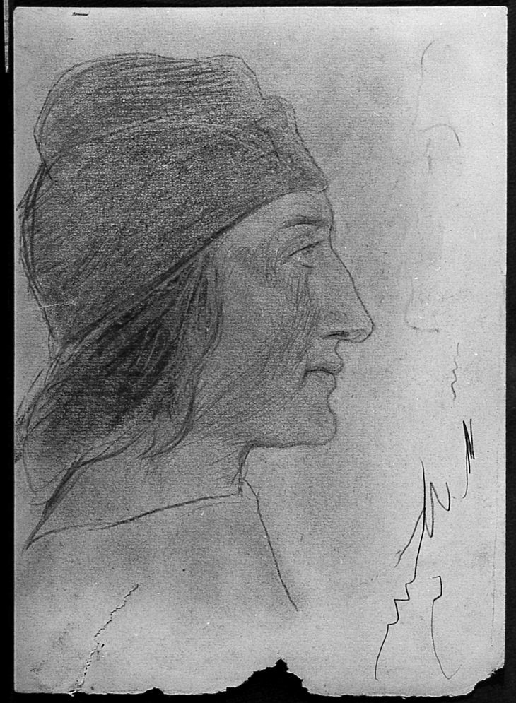 ritratto d'uomo (disegno) di Ancillotti Goretti Beatrice (sec. XX)