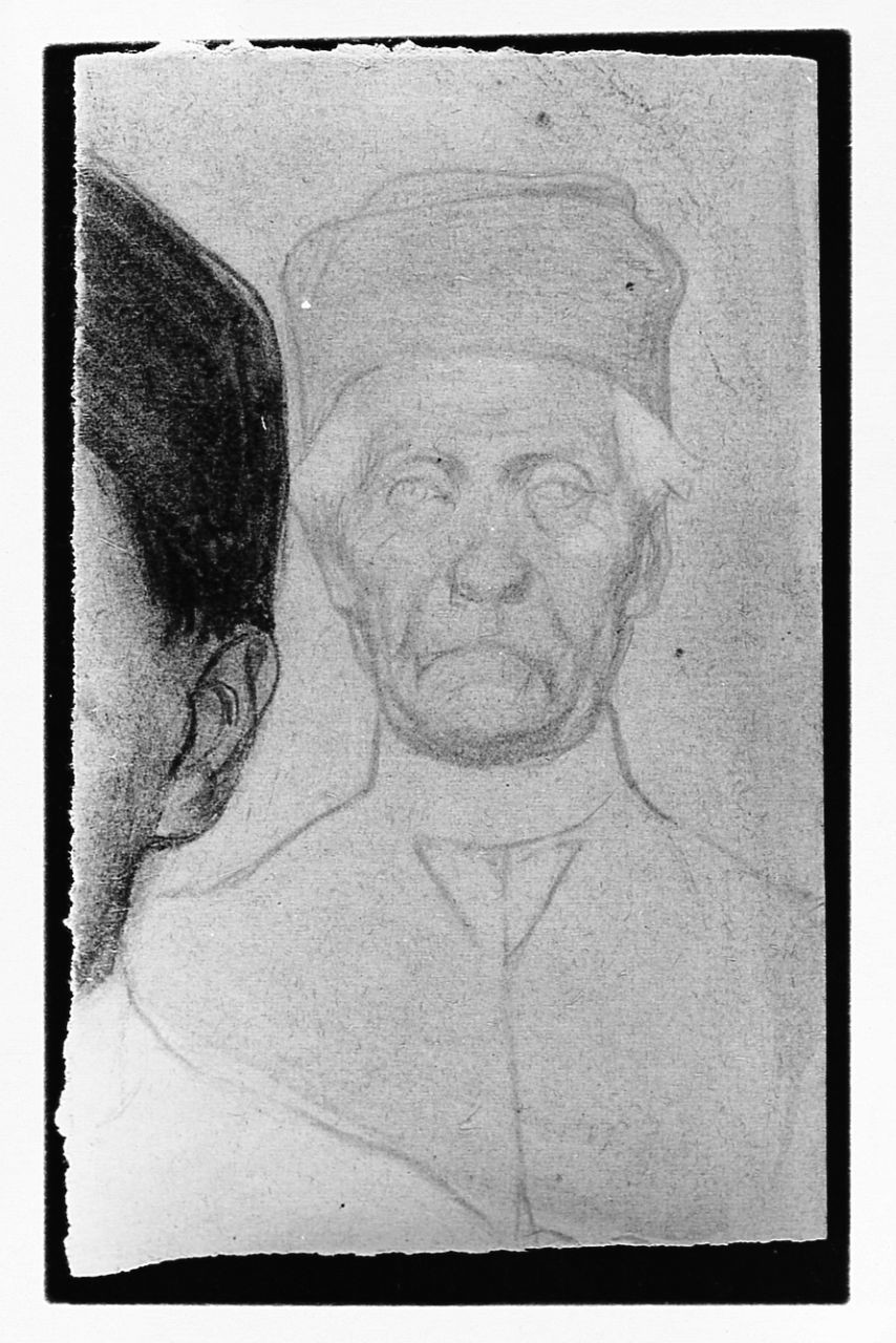 testa d'uomo (disegno) di Ancillotti Goretti Beatrice (sec. XX)