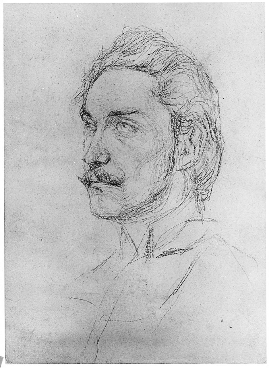 testa d'uomo (disegno) di Ancillotti Goretti Beatrice (sec. XX)