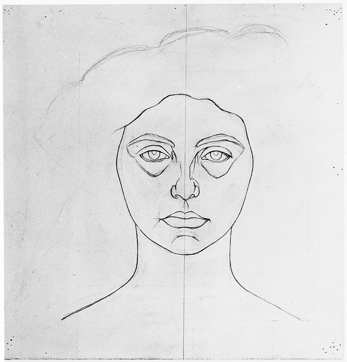 ritratto di donna (disegno) di Ancillotti Goretti Beatrice (sec. XX)