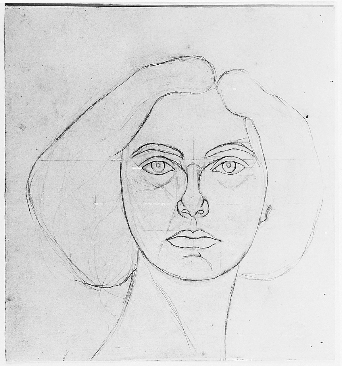 ritratto di donna (disegno) di Ancillotti Goretti Beatrice (sec. XX)