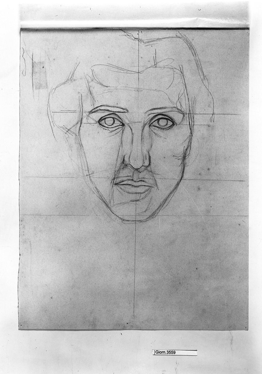 testa d'uomo (disegno) di Ancillotti Goretti Beatrice (sec. XX)