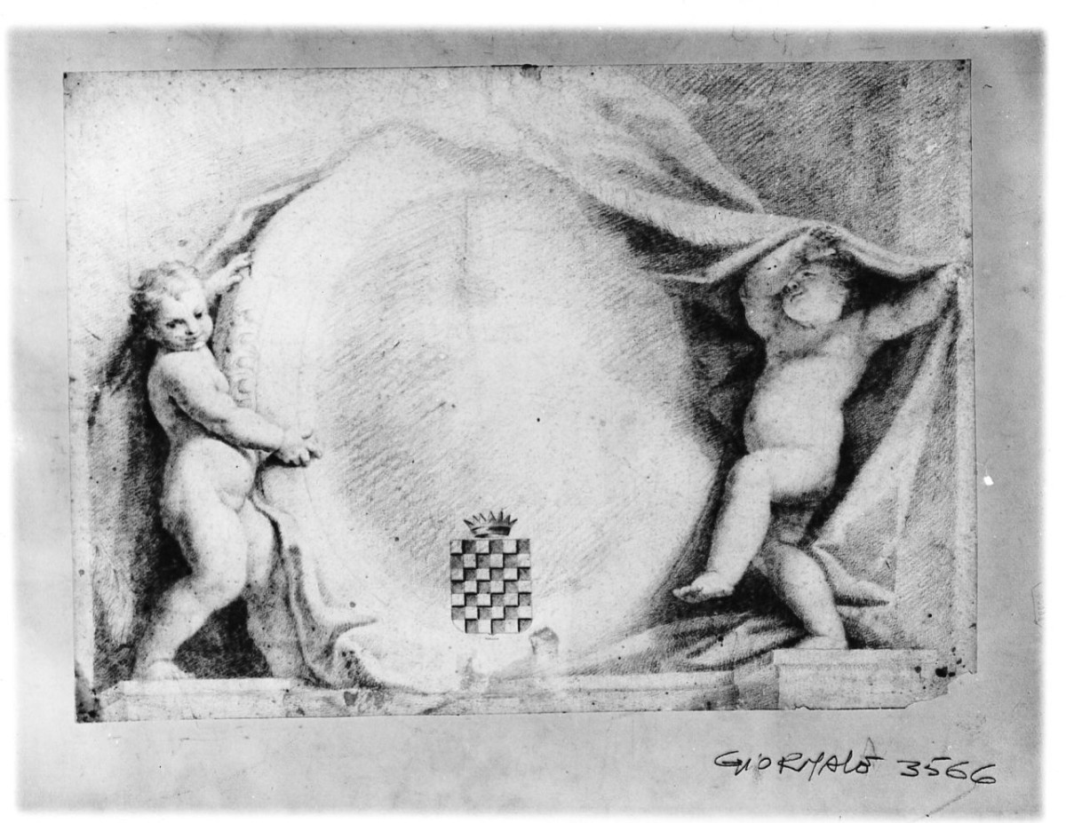 putti reggistemma (disegno) di Ancillotti Goretti Beatrice (sec. XX)