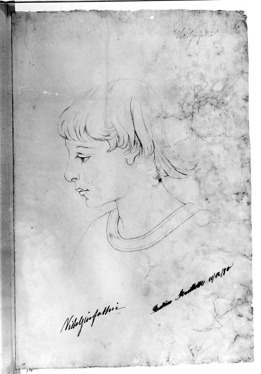 ritratto di giovane (disegno) di Ancillotti Goretti Beatrice (sec. XIX)