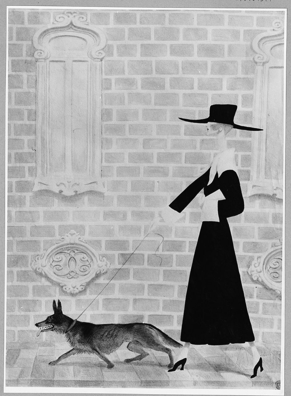 figura femminile (disegno) di Baldwin John (sec. XX)