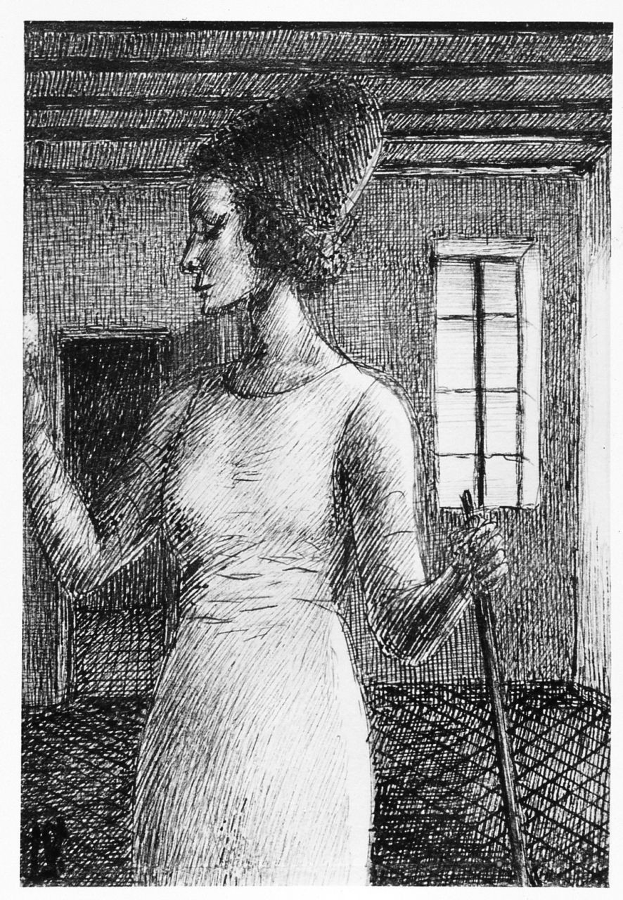 figura femminile (disegno) di Baldwin John (sec. XX)