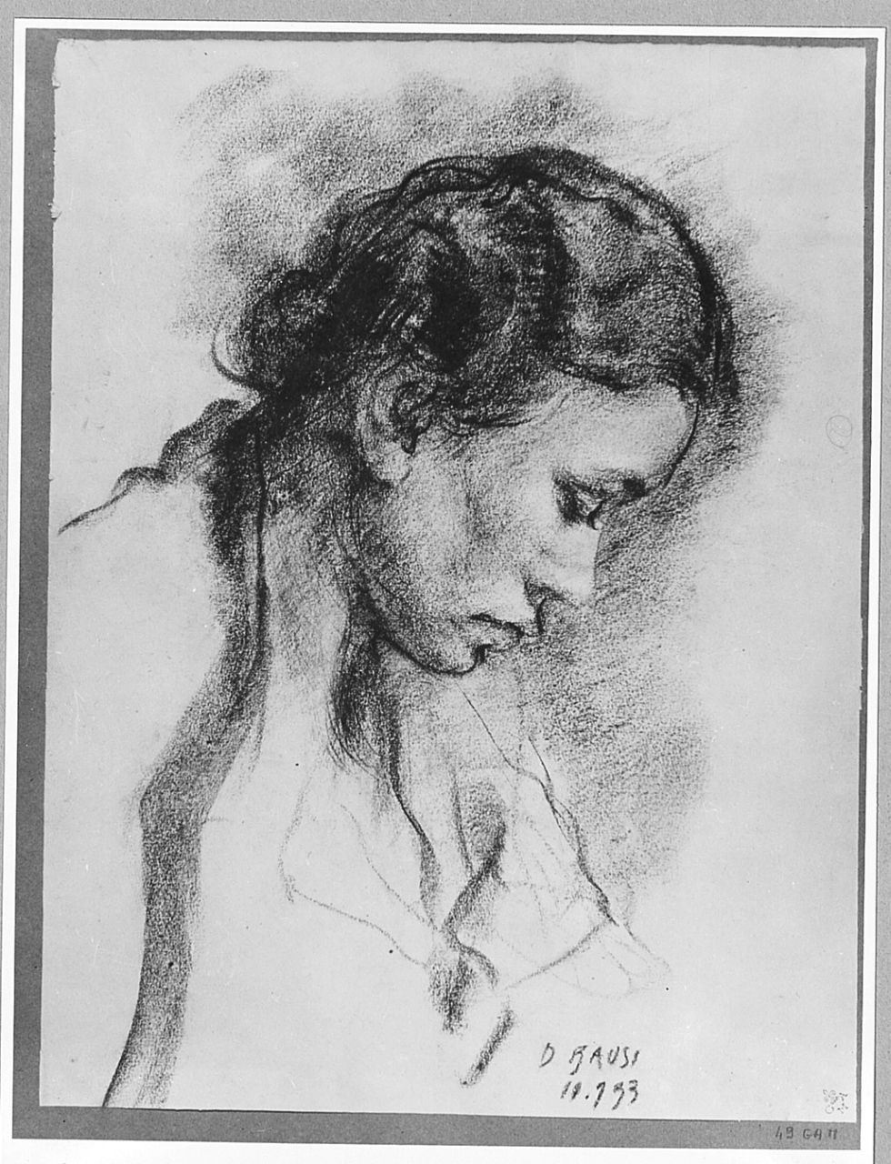 figura femminile (disegno) di Bausi Dino (sec. XX)