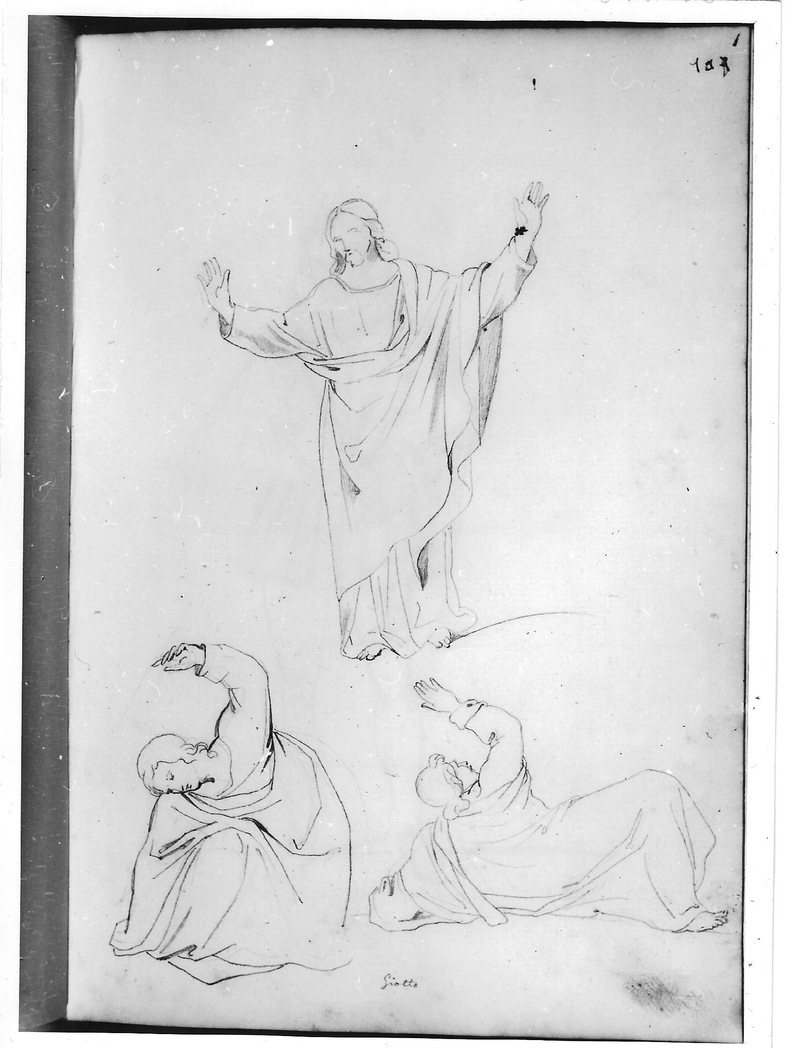 La trasfigurazione di Cristo (disegno) di Bezzuoli Giuseppe (sec. XIX)