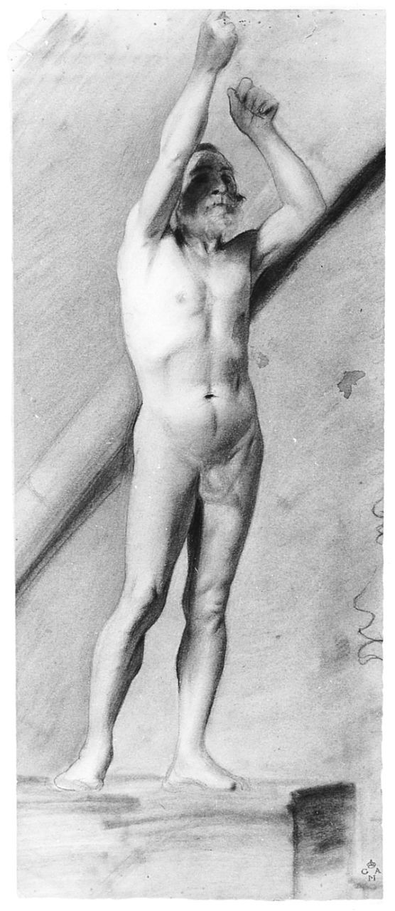 figura maschile (disegno) di Cecchi Adriano (sec. XX)