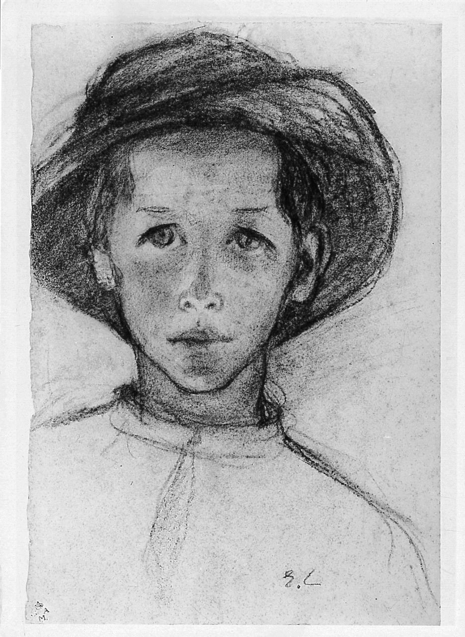 ritratto di bambino (disegno) di Chaplin Elisabeth (sec. XX)