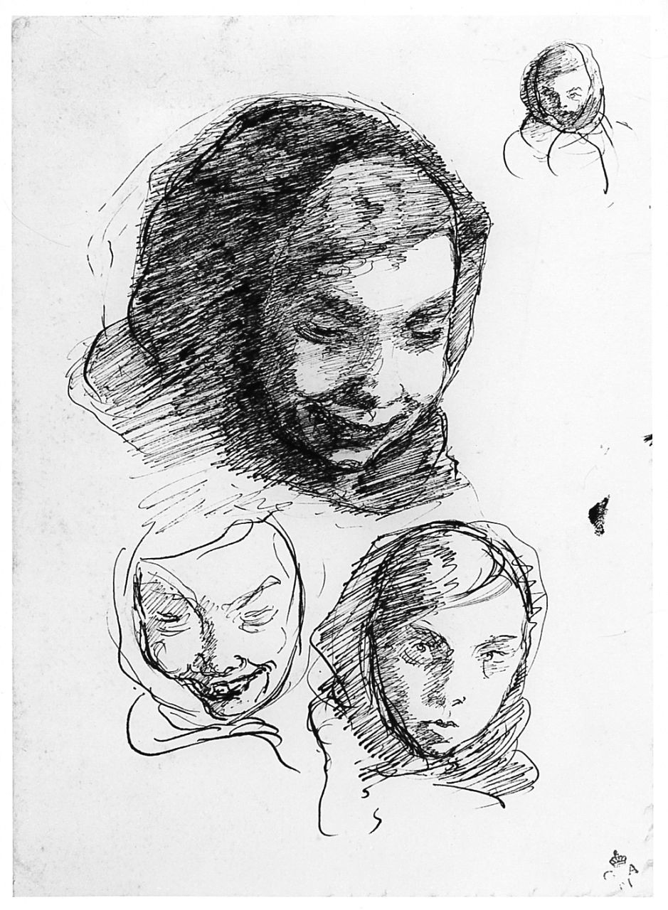 bambina (disegno) di Chaplin Elisabeth (sec. XX)