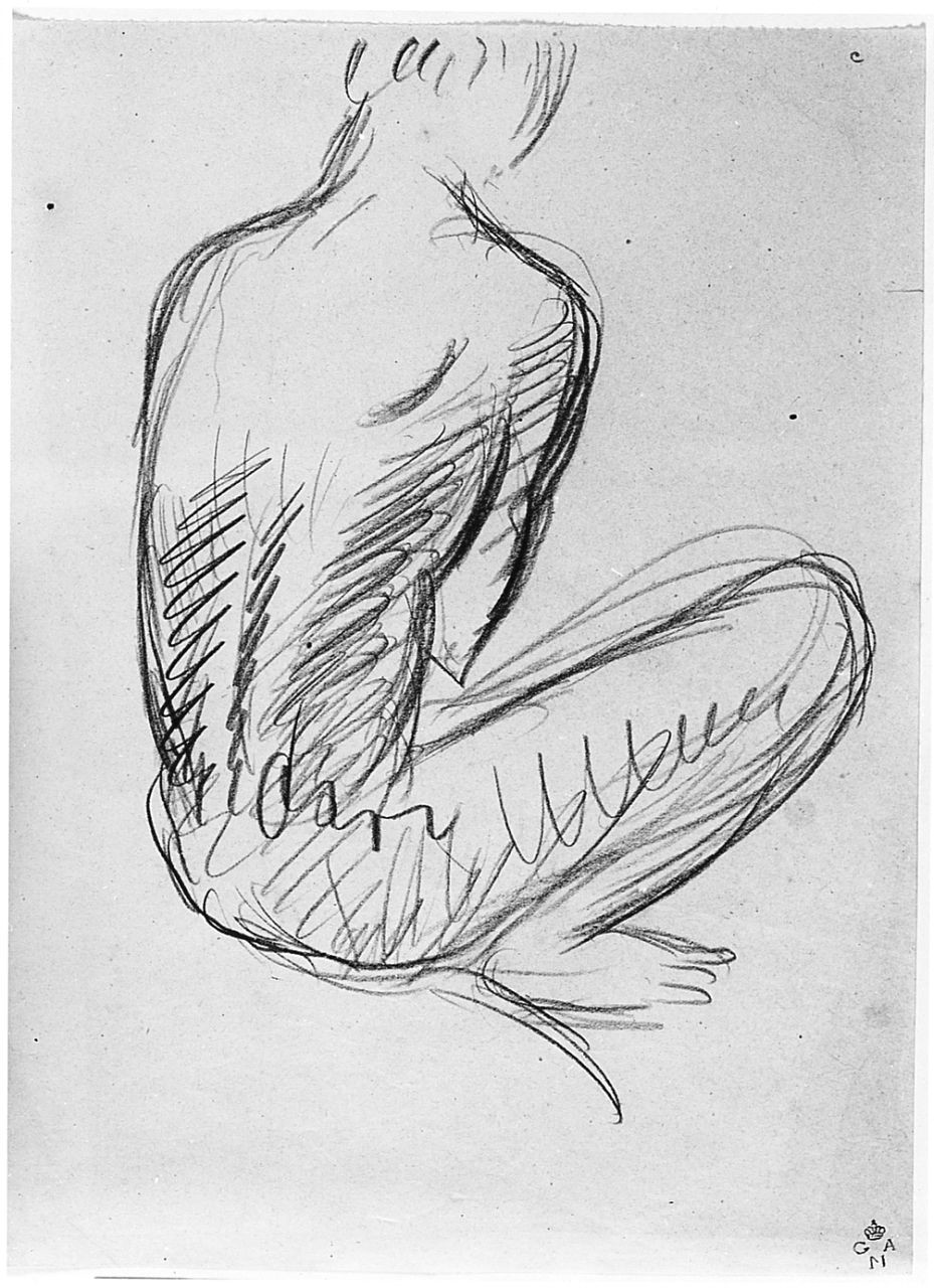 figura maschile (disegno) di Chaplin Elisabeth (sec. XX)