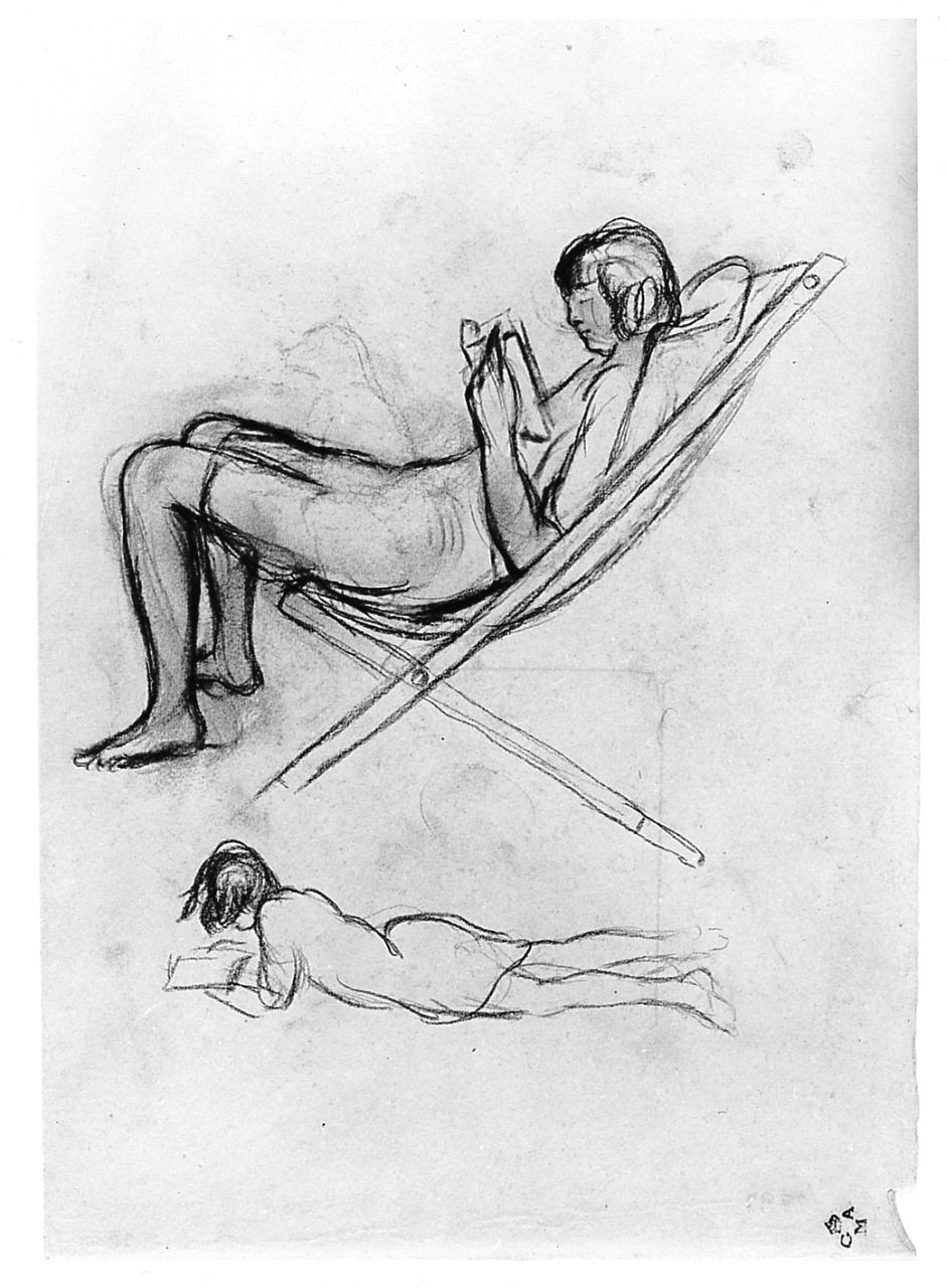 figure femminili (disegno) di Chaplin Elisabeth (sec. XX)