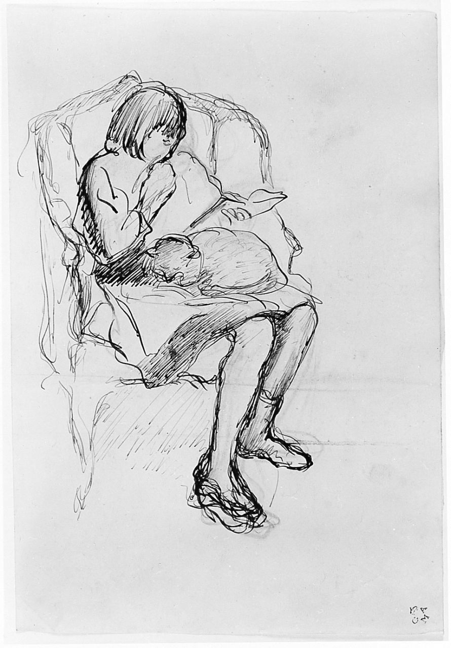 figura femminile (disegno) di Chaplin Elisabeth (sec. XX)