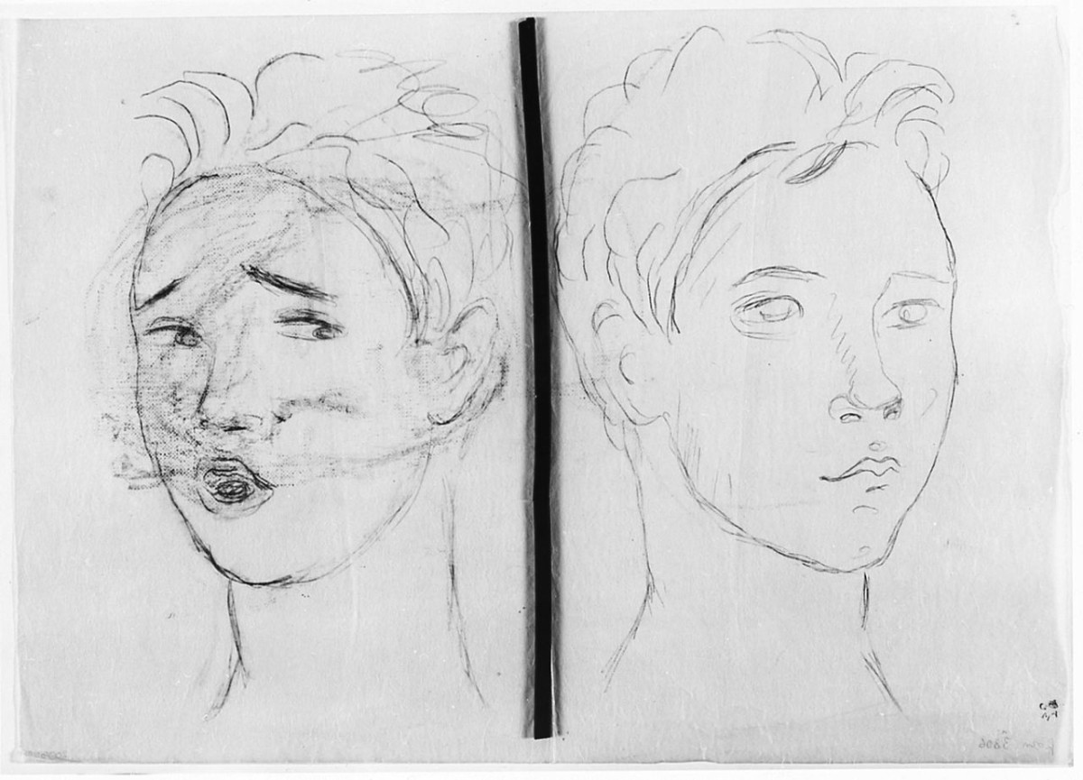 ritratto di giovane (disegno) di Chaplin Elisabeth (sec. XX)