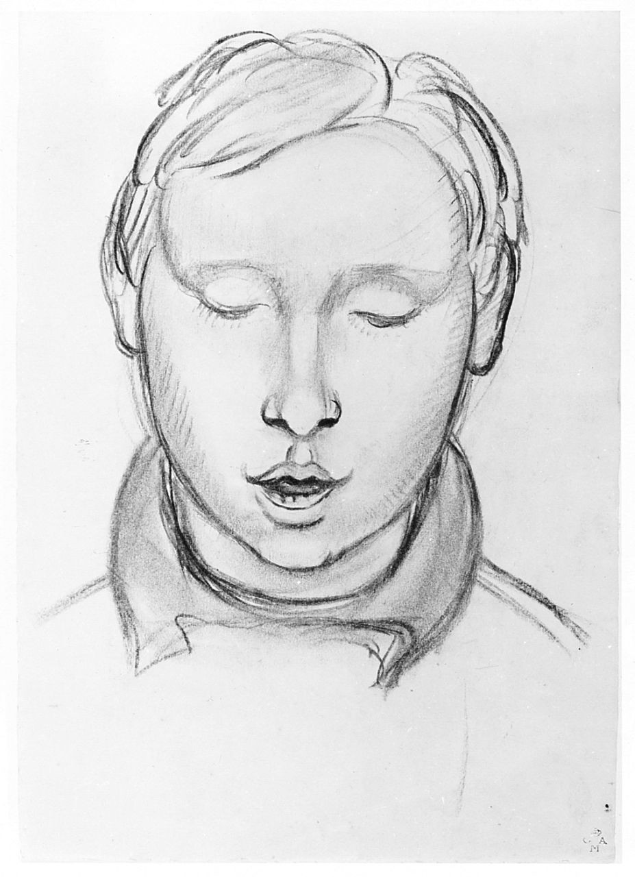 ritratto di giovane (disegno) di Chaplin Elisabeth (sec. XX)