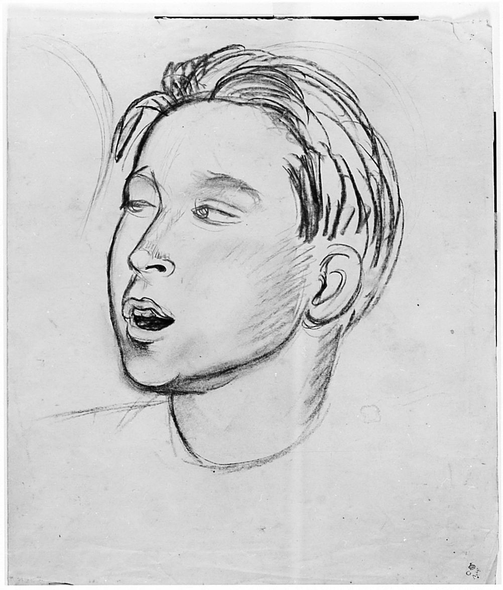 ritratto di giovane (disegno) di Chaplin Elisabeth (sec. XX)