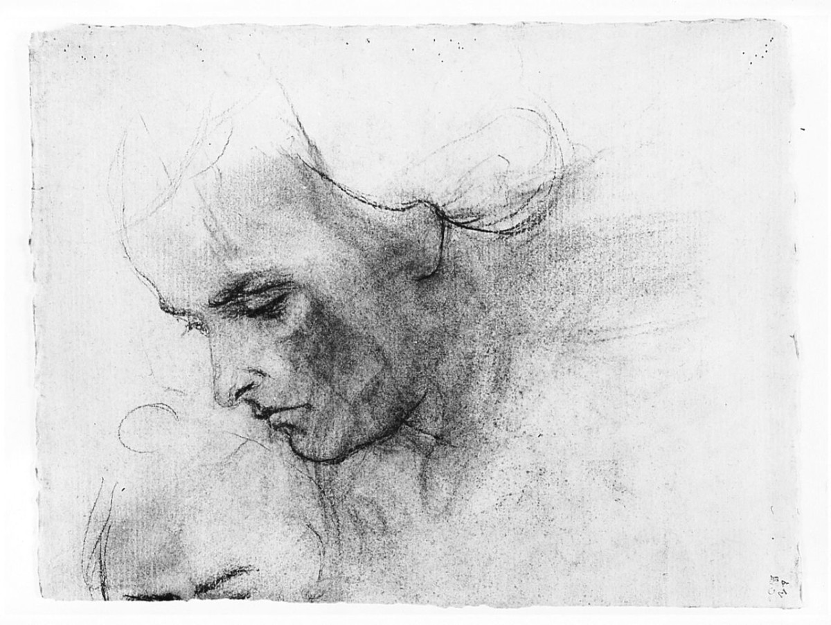 ritratto di donna (disegno) di Chaplin Elisabeth (sec. XX)