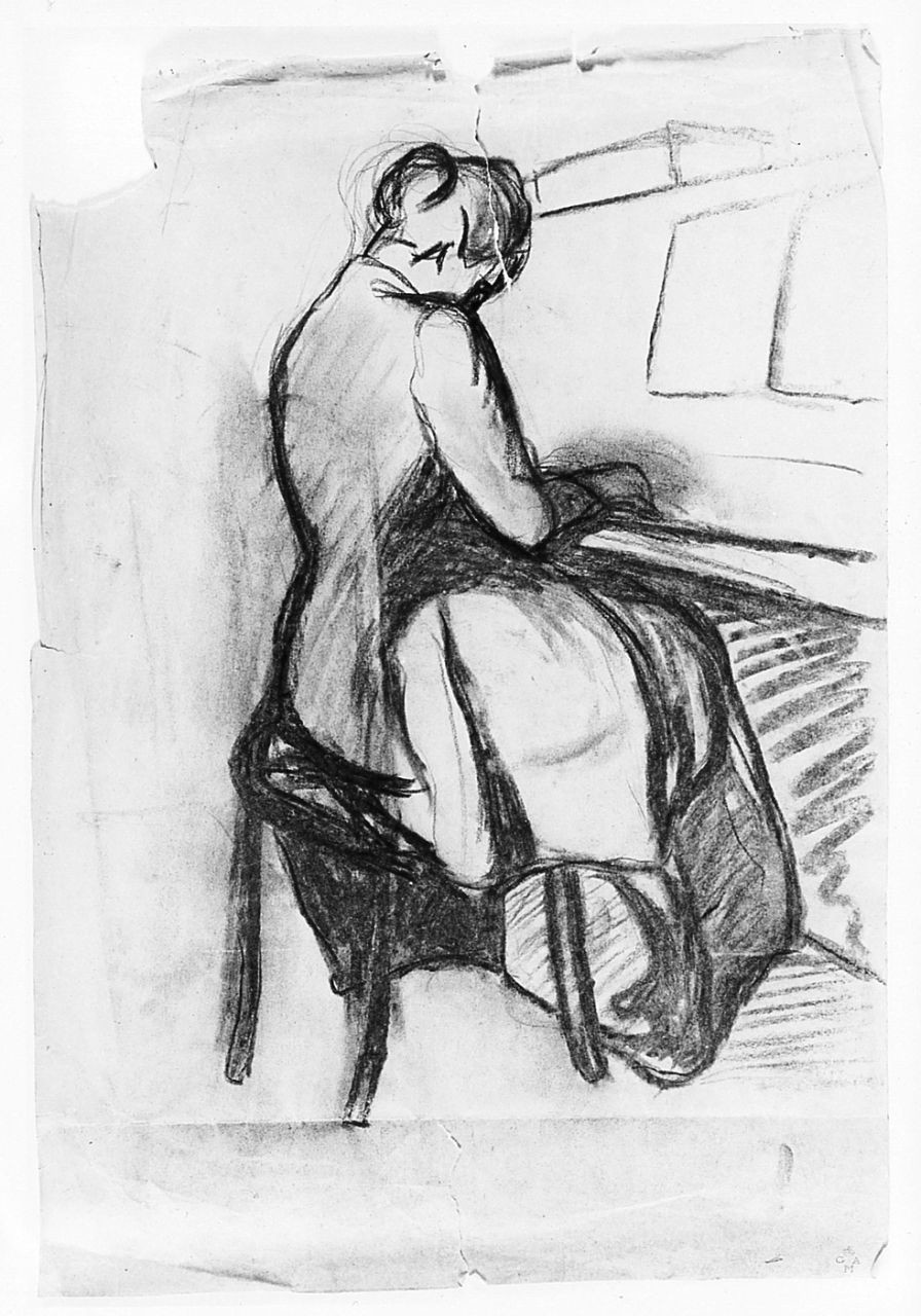 figura femminile (disegno) di Chaplin Elisabeth (sec. XX)