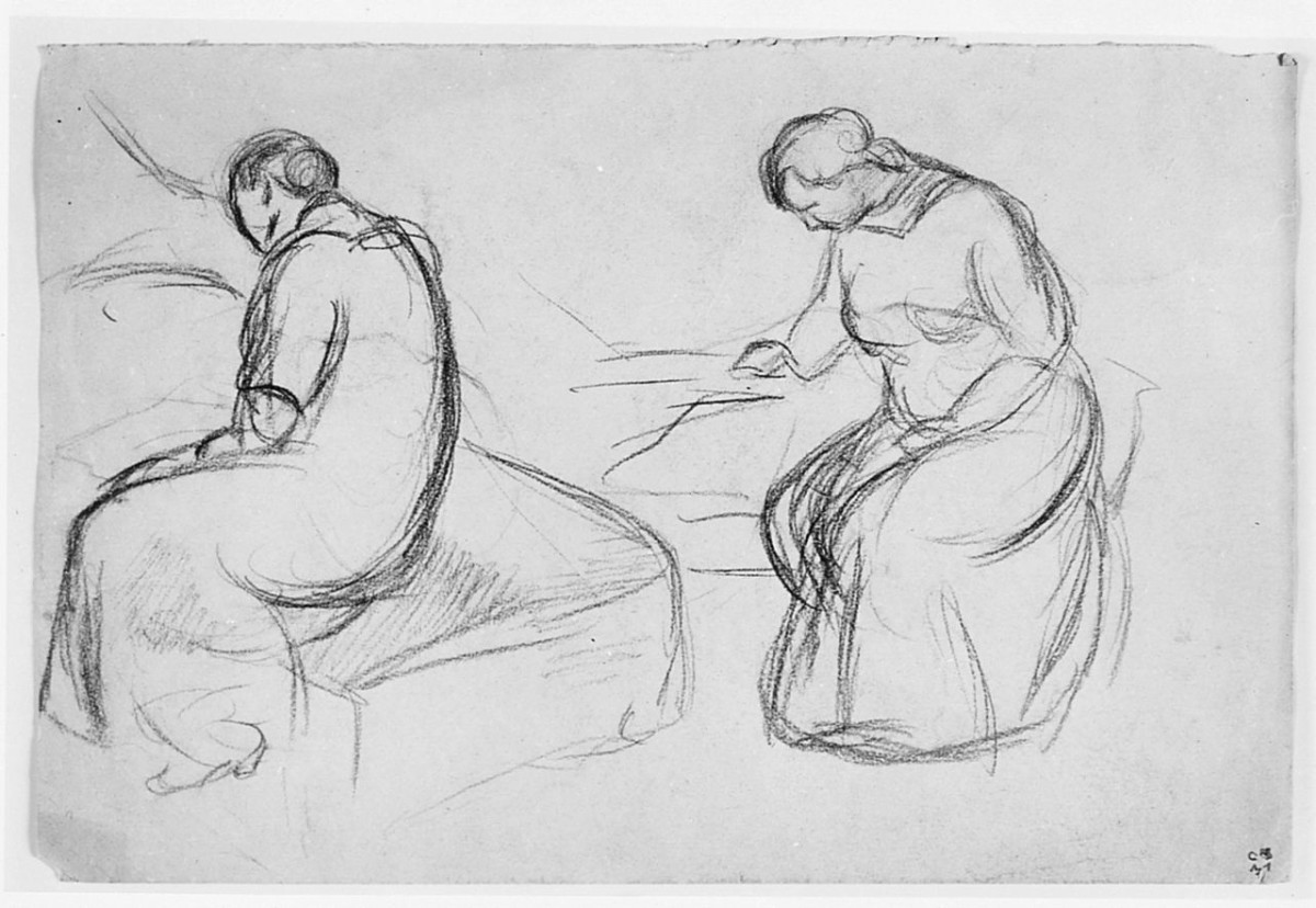 figure femminili (r.), figure femminili (v.) (disegno) di Chaplin Elisabeth (sec. XX)