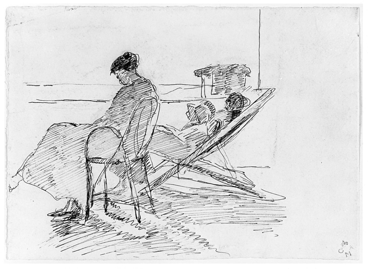 figure femminili (r.), figure femminili (v.) (disegno) di Chaplin Elisabeth (sec. XX)