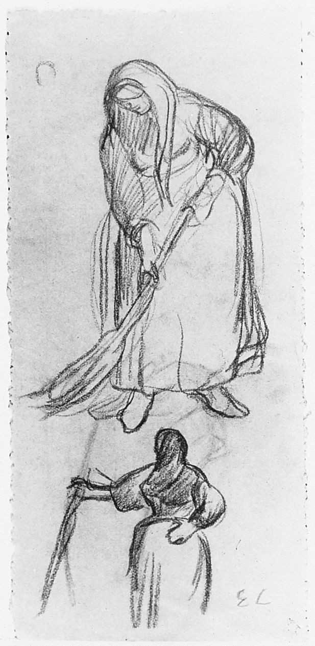 figura femminile (r.), figura femminile (v.) (disegno) di Chaplin Elisabeth (sec. XX)