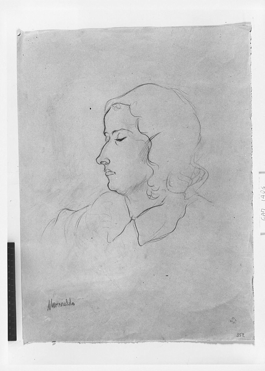 ritratto di donna (disegno) di Marcovaldo Pietro (prima metà sec. XX)