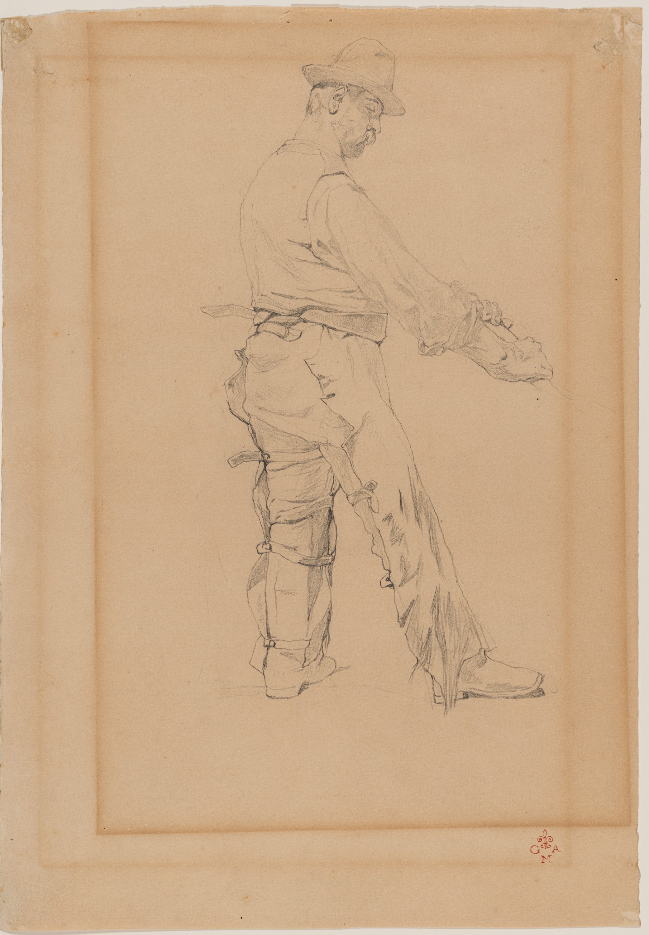 buttero (disegno) di Fattori Giovanni (sec. XIX)