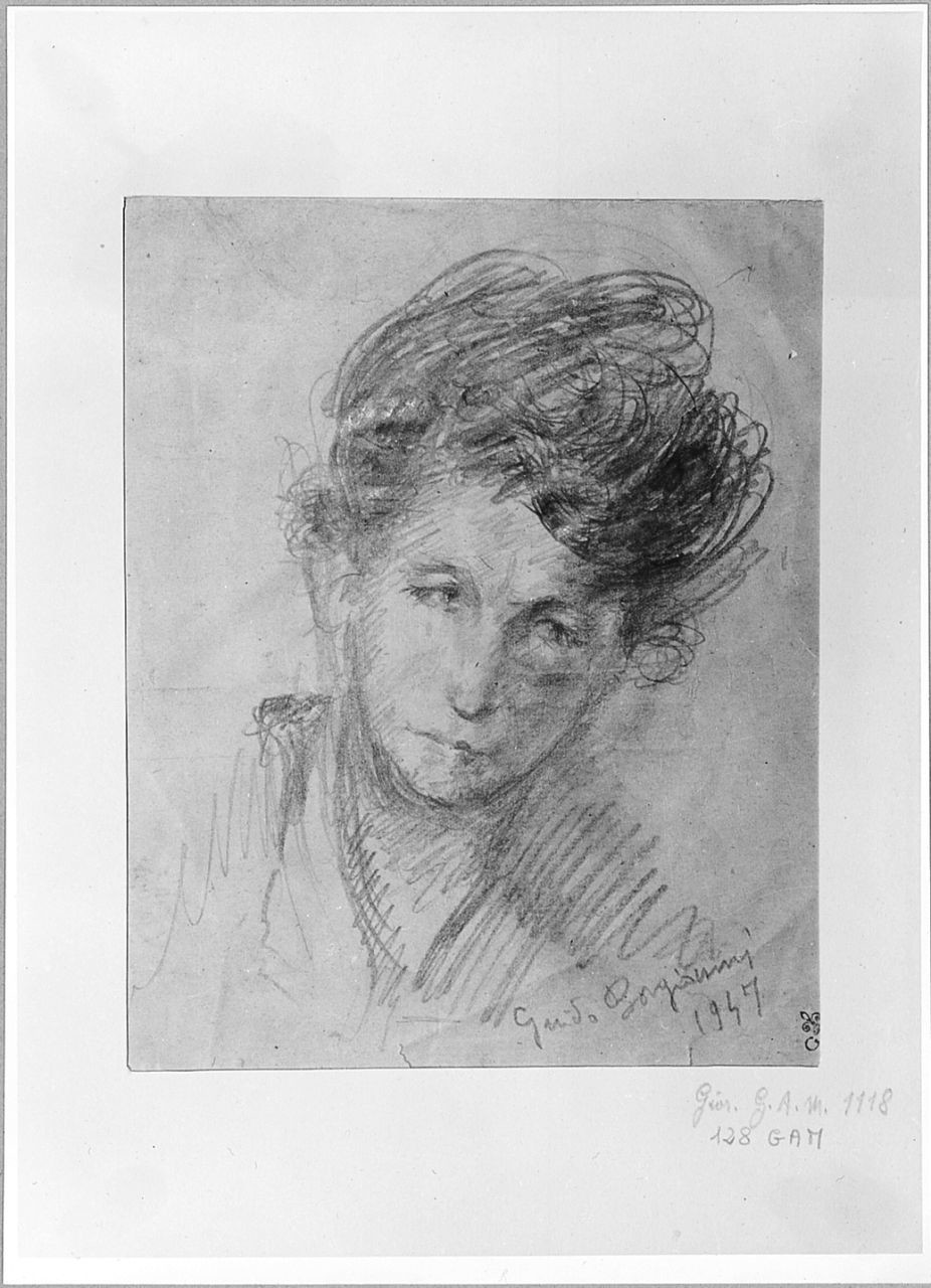 ritratto di donna (disegno) di Borgianni Guido (sec. XX)