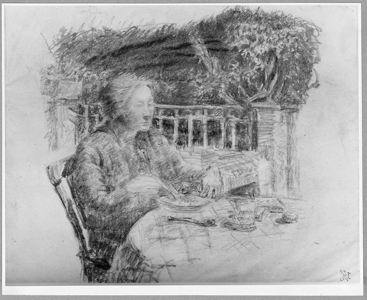 figura femminile seduta (disegno) di Borgianni Guido (sec. XX)