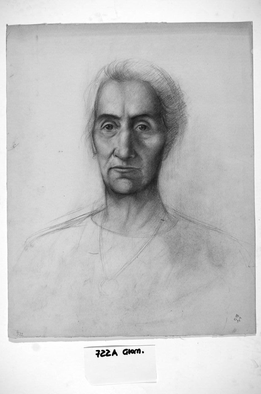 ritratto di donna (disegno) di Calosi Laura (sec. XX)