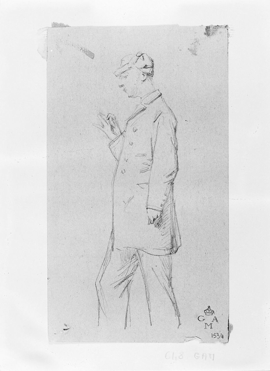 figura maschile (disegno) di Cannicci NiccolÃ² (seconda metà sec. XIX)