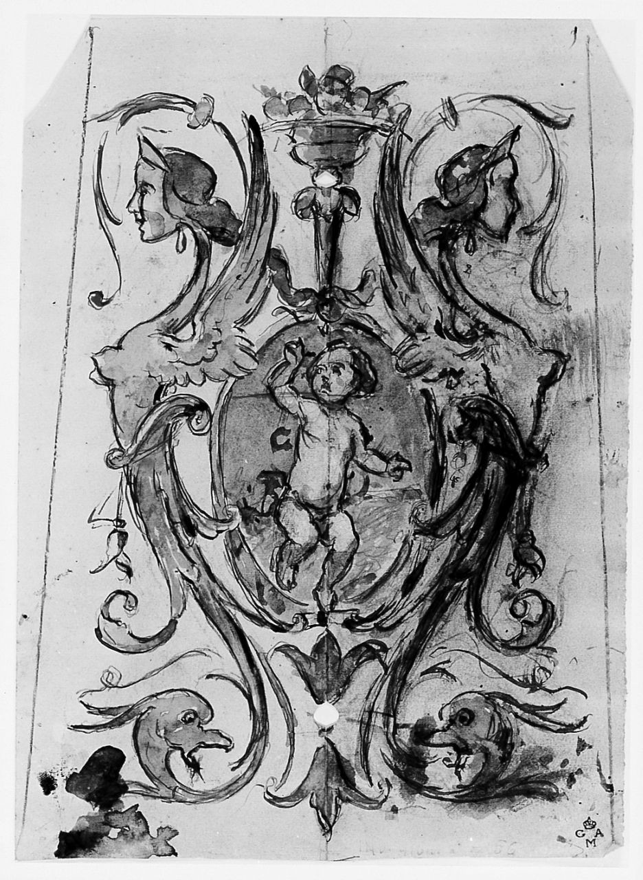 motivo decorativo (disegno) di Cecchi Adriano (sec. XX)
