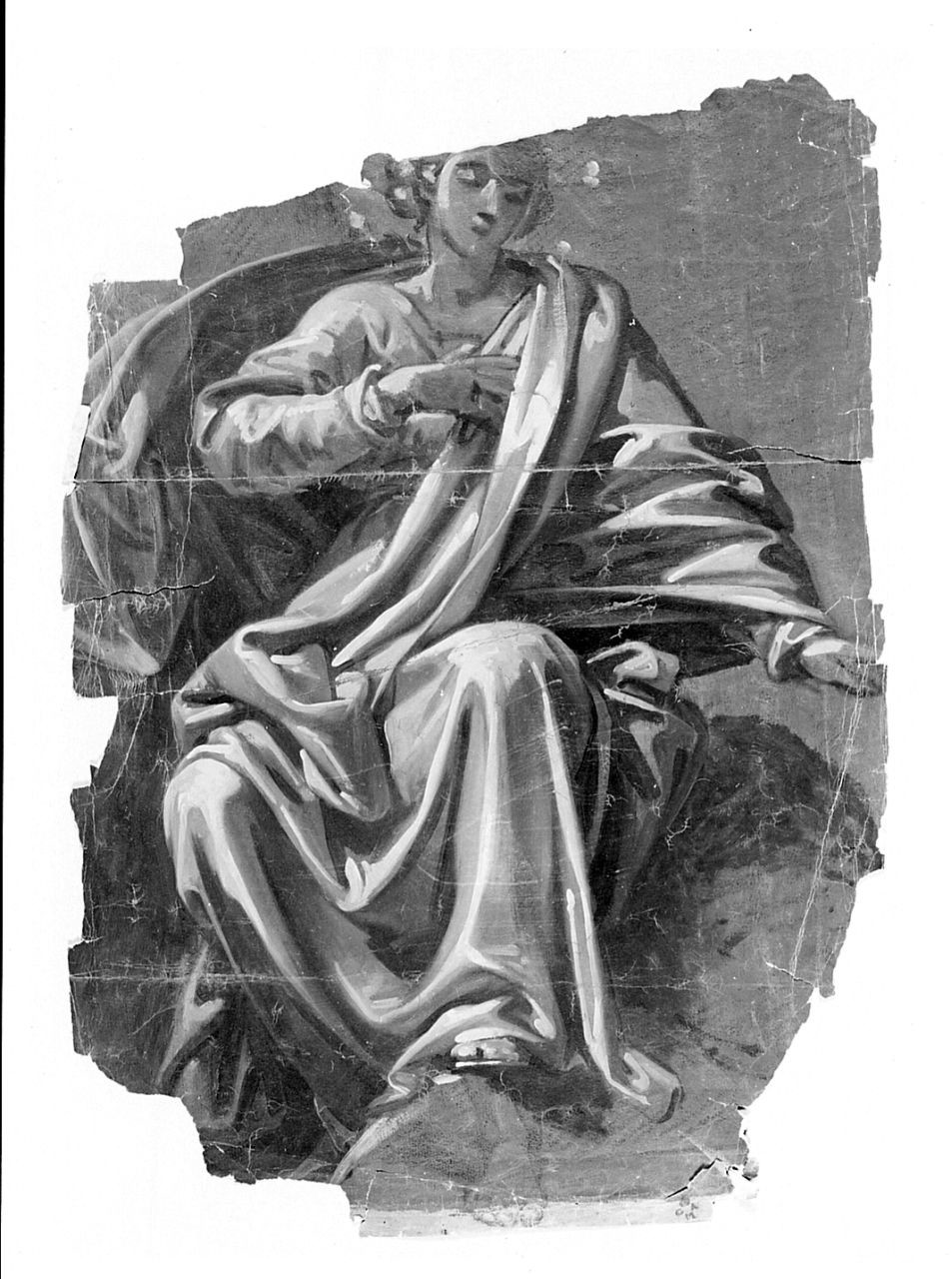 figura allegorica femminile (disegno) di Cecchi Adriano (sec. XX)