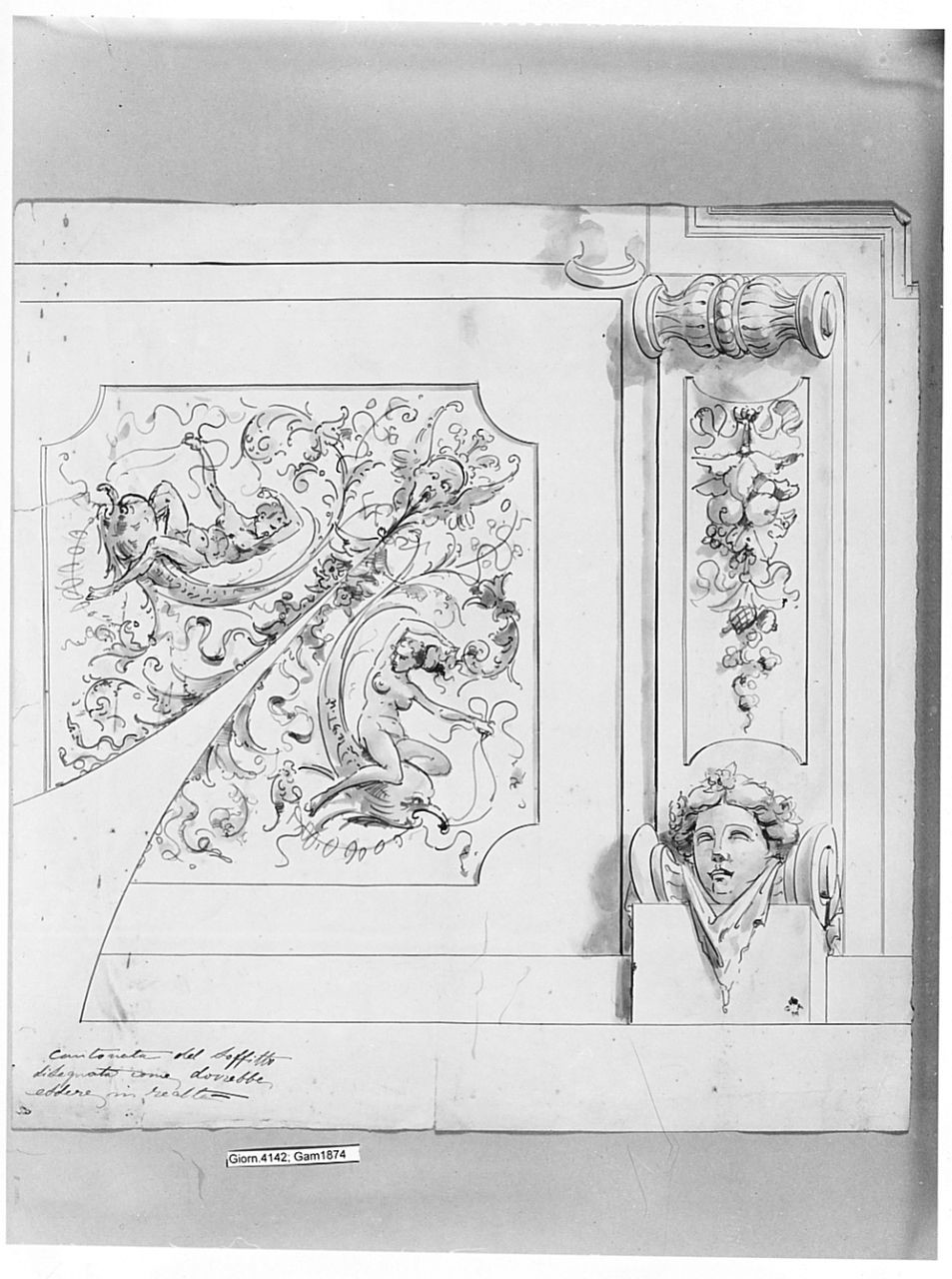 motivi decorativi (disegno) di Cecchi Adriano (sec. XX)