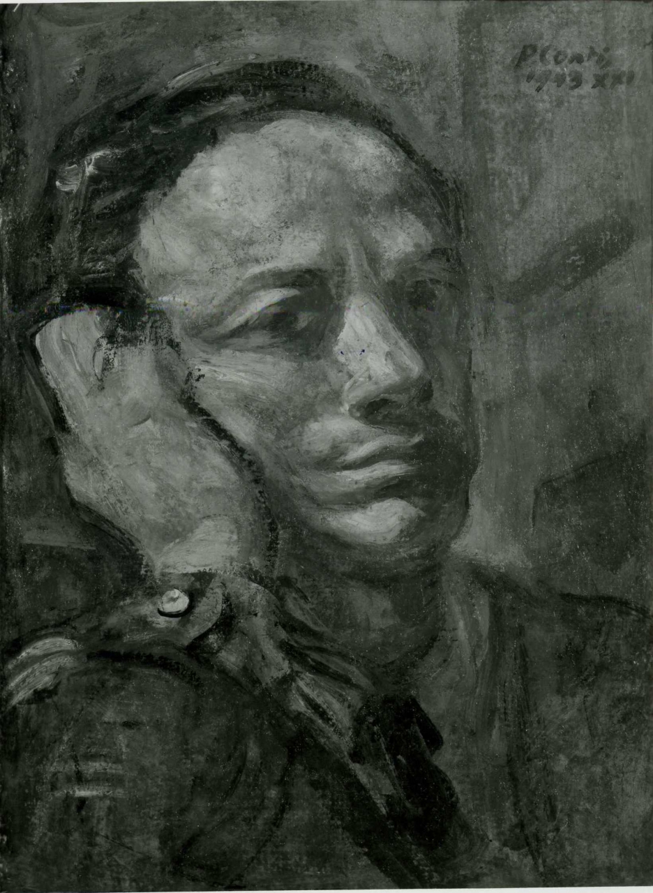 autoritratto di Primo Conti (dipinto) di Conti Primo (sec. XX)