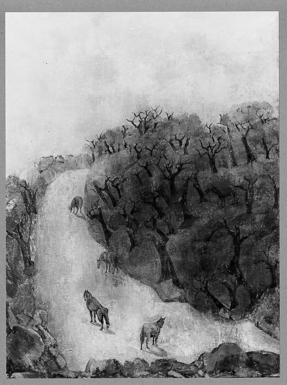 Salita, strada di campagna (dipinto) di De Witt Antonio Paolo (sec. XX)